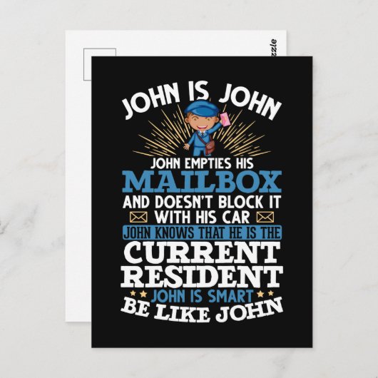 Funny Postman Postal Worker Briefkaart (Voorkant / Achterkant)