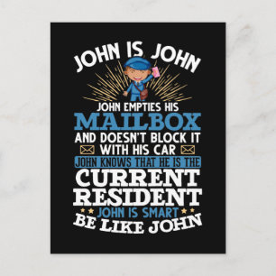 Funny Postman Postal Worker Briefkaart