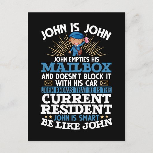 Funny Postman Postal Worker Briefkaart (Voorkant)