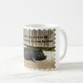 Funny Pot Bellied Pig Coffee Cup Koffiemok (Voorkant rechts)