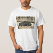 Funny Pot Bellied Pig Mannen T-Shirt (Voorkant)