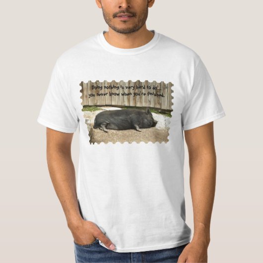 Funny Pot Bellied Pig Mannen T-Shirt (Voorkant)