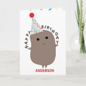 Funny Potato Birthday Kaart (Voorkant)