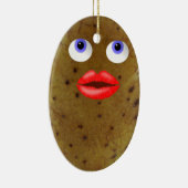 Funny Potato Character with Blue Eyes Ornament (Rechts)