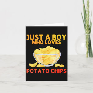 Funny Potato Chips Art voor Heren Jongens Kinder T Kaart
