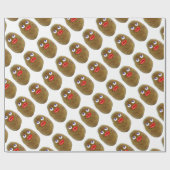 Funny Potato Cute Character met Blue Eyes Wrappin Cadeaupapier (Vlak)