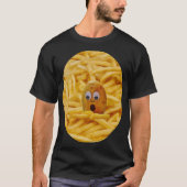 Funny Potato Face Mourning the French Fries Unisex T-shirt (Voorkant)
