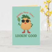 Funny Potato Greeting Card Kaart (Gele Bloem)