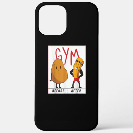 Funny Potato Gym Before After Workout Gift Fitness Case-Mate iPhone Case (Achterkant)