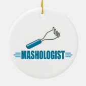 Funny Potato Masher Keramisch Ornament (Achterkant)