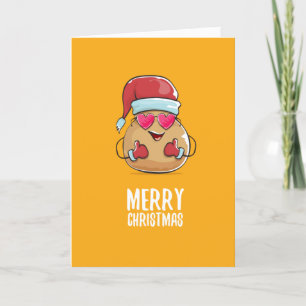 Funny Potato Merry Christmas Kaart