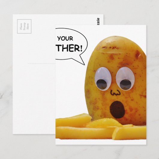 Funny Potato moeder Briefkaart (Voorkant / Achterkant)
