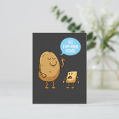Funny Potato Pap Ik ben je vader Pun Briefkaart (Staand voorkant)