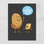 Funny Potato Pap Ik ben je vader Pun Briefkaart (Voorkant)