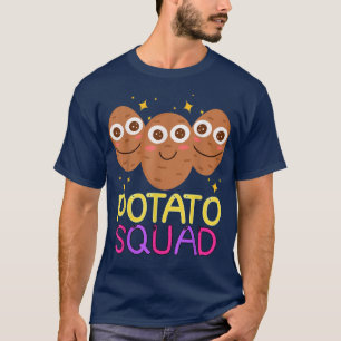 Funny Potato Squad voor mannen Vrouwen Koelen Vege T-shirt