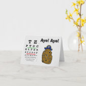 Funny Potatoe die het Wenskaart Eye Exam inneemt Kaart (Gele Bloem)