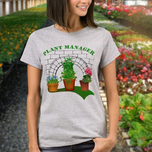 Funny Potted Flowers Plant Manager T-shirt