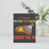 Funny Pottery en Taco Lover Ceramics Artist Briefkaart (Staand voorkant)