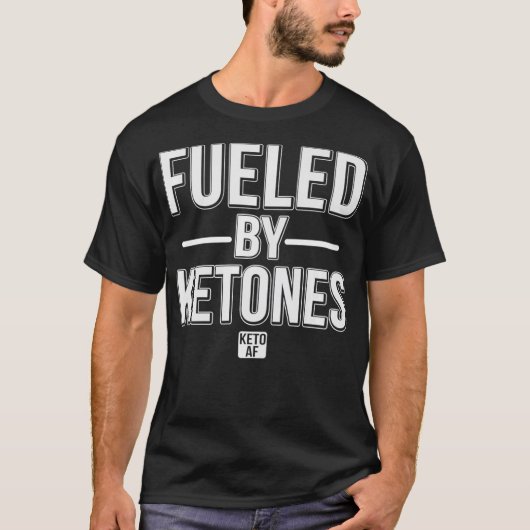 Funny Powered By Keytones Keto AF Keto Diet Premiu T-shirt (Voorkant)