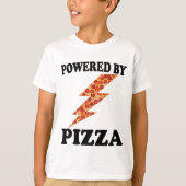 Funny Powered by Pizza Cool Pizza T-shirt (Voorkant)