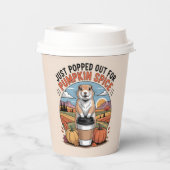 Funny Prairie Dog Fall Pumpkin Spice Humor Papieren Bekers (Achterkant)