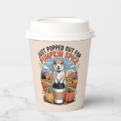 Funny Prairie Dog Fall Pumpkin Spice Humor Papieren Bekers (Voorkant)