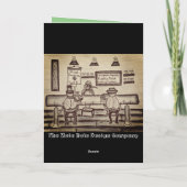 Funny Prancer-kerstkaart Kaart (Achterkant)