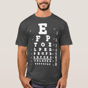Funny Prank Blurry Eye Chart Examen T-shirt