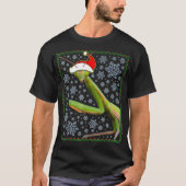 Funny Praying Mantis Gift Kerstmis (2) T-shirt (Voorkant)