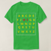 Funny Pre K Kindergarten Hi Alphabet Back To Schoo T-shirt (Design voorkant)