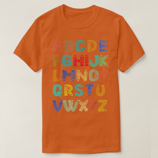 Funny Pre K Kindergarten Hi Alphabet Back To Schoo T-shirt (Design voorkant)