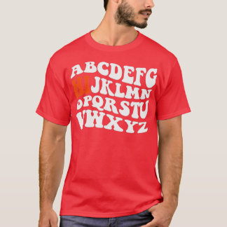 Funny Pre K Kindergarten Hi Alphabet Terug naar Sc T-shirt