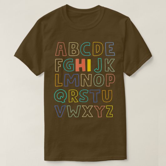 Funny Pre K Kindergarten Hi Alphabet Terug naar Sc T-shirt (Design voorkant)