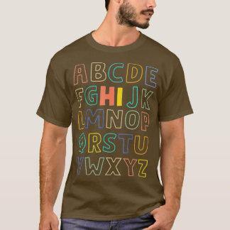 Funny Pre K Kindergarten Hi Alphabet Terug naar Sc T-shirt