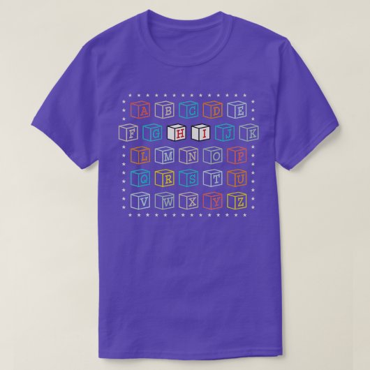 Funny Pre K Kindergarten Hi Alphabet Terug naar Sc T-shirt (Design voorkant)