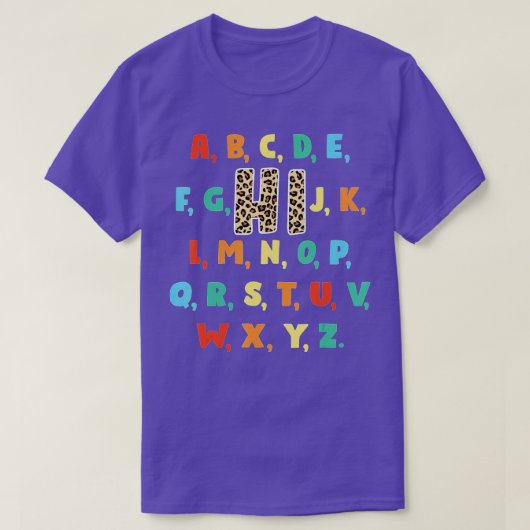 Funny Pre K Kindergarten Hi Alphabet Terug naar Sc T-shirt (Design voorkant)