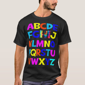 Funny Pre K Kindergarten Hi Alphabet Terug naar Sc T-shirt