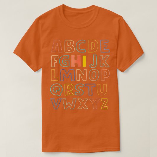 Funny Pre K Kindergarten Hi Alphabet Terug naar Sc T-shirt (Design voorkant)