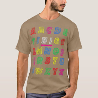 Funny Pre-K Kindergarten Hi Alphabet Terug naar Sc T-shirt