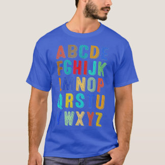 Funny Pre K Kindergarten Hi Alphabet Terug naar Sc T-shirt