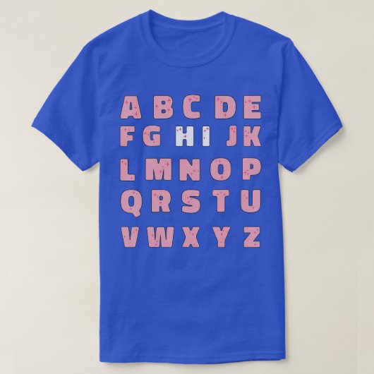 Funny Pre K Kindergarten Hi Alphabet Terug naar Sc T-shirt (Design voorkant)