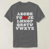 Funny Pre K Kindergarten Hi Alphabet Terug naar Sc T-shirt (Design voorkant)