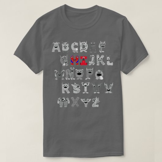 Funny Pre K Kindergarten Hi Alphabet Terug naar Sc T-shirt (Design voorkant)