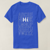 Funny Pre K Kindergarten Hi Alphabet Terug naar Sc T-shirt (Design voorkant)