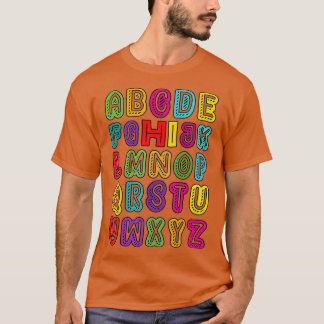 Funny Pre K Kindergarten Hi Alphabet Terug naar Sc T-shirt