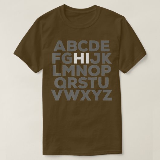 Funny Pre K Kindergarten Hi Alphabet Terug naar Sc T-shirt (Design voorkant)