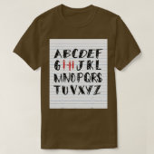 Funny Pre K Kindergarten Hi Alphabet Terug naar Sc T-shirt (Design voorkant)