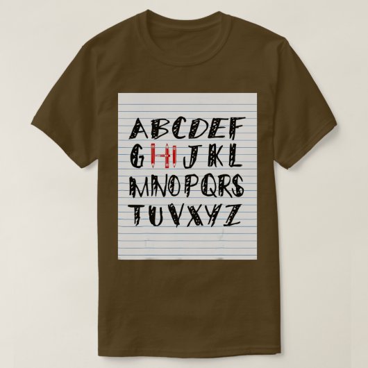 Funny Pre K Kindergarten Hi Alphabet Terug naar Sc T-shirt (Design voorkant)