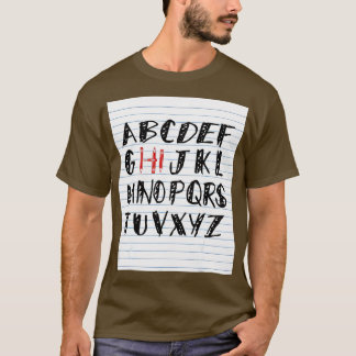 Funny Pre K Kindergarten Hi Alphabet Terug naar Sc T-shirt
