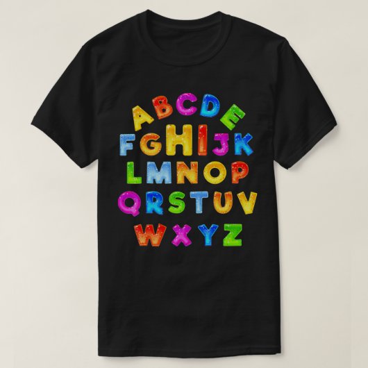 Funny Pre K Kindergarten Hi Alphabet Terug naar Sc T-shirt (Design voorkant)
